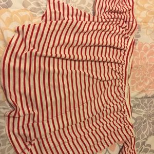 Red off the shoulder blouse